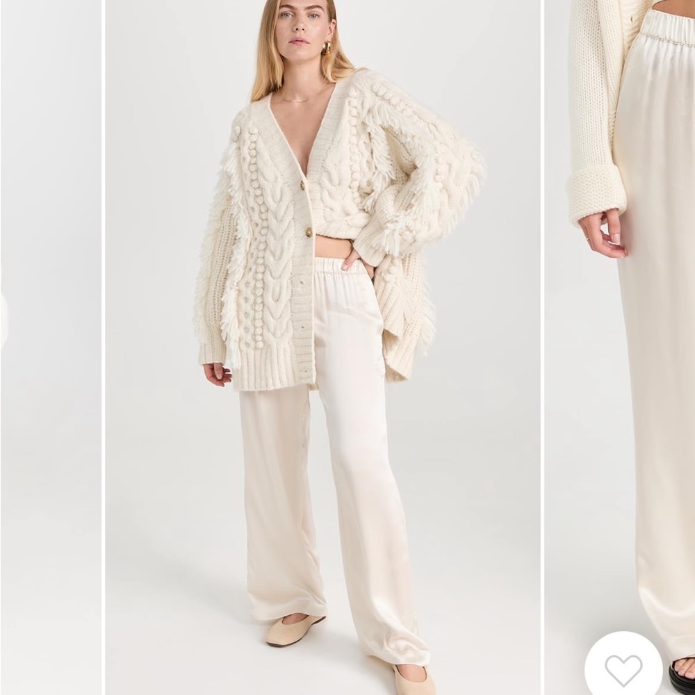 Sablyn 100% Silk Denver Pants in Gardenia